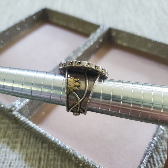 Mars and Valentine Sterling Floral Gemstone Ring - Picture 9 of 12